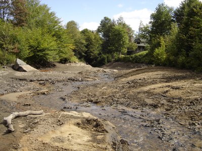 Blacksmith Run, Pennsylvania Photo immediately following the removal of Smethport Dam on Blacksmith Run in Pennsylvania.