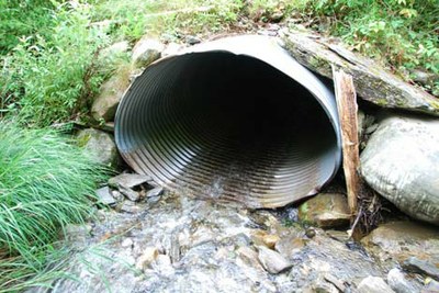 Culvert on Indian Stream, New Hampshire Photo of a culvert to be replaced on Indian Stream in New Hampshire.