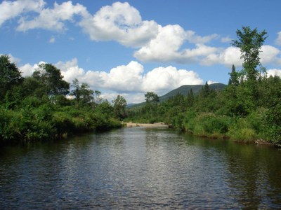 Nash Stream, Coos County, New Hampshire Photo of Nash Stream in Coos County, New Hampshire.  Note the lack of pools, canopy and instream cover between Pond Brook and Long Mountain Brook.