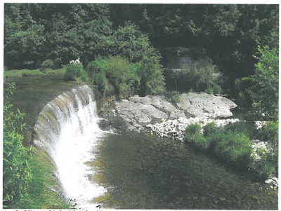 Quinapoxet Dam Photo of left side of spillway; MWRA