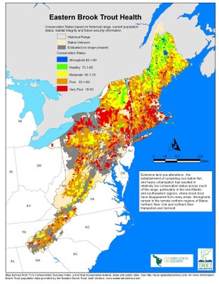 Eastern Brook Trout  Health Map (Trout Unlimited) Eastern Brook Trout  Health Map (Trout Unlimited)